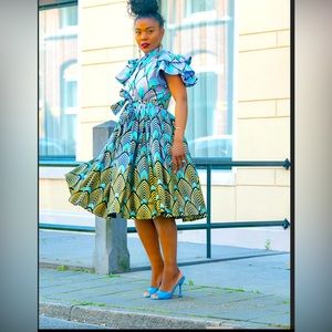 HERITAGE CLOTHING  waxed midi dress